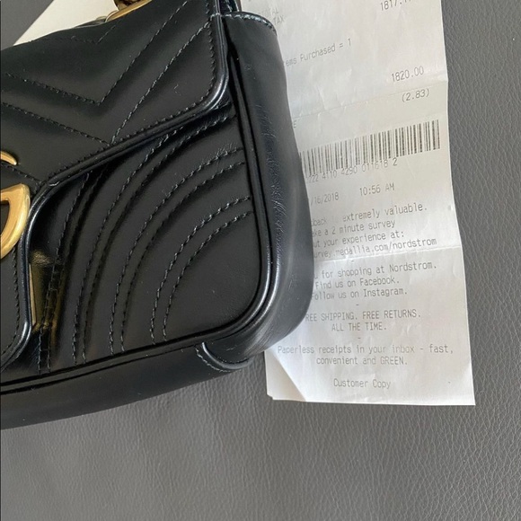 SOLD - Authentic Gucci Marmont Matelasse Mini Bag - Excellent condition! - Picture 5 of 10